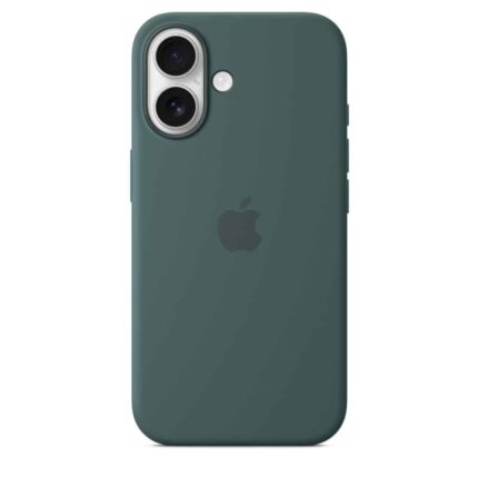 כיסוי סיליקון Apple iPhone 16 Plus Silicone Case with MagSafe lake green אפל צבע ירוק כהה